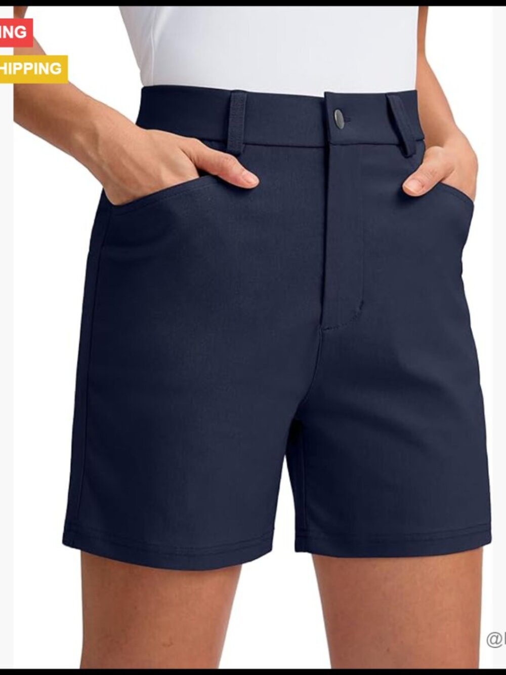 Stretchy Lightweight Women's Golf Shorts 5" Inseam With Pockets